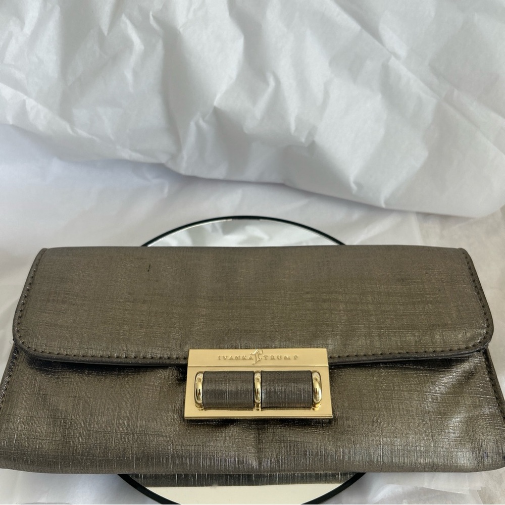 Ivanka Trump Gold Patterned Clutch